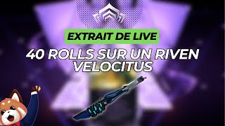 40 rolls sur un Riven Velocitus pour Profit Taker speed run warframe [upl. by Wilt]