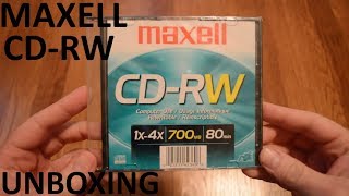 Unboxing Maxell CDRW  1X4X 700MB 80Min [upl. by Naamann878]