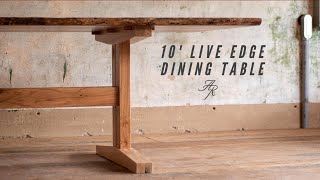 Building A Live Edge Trestle Table in Curly Pecan [upl. by Annert204]