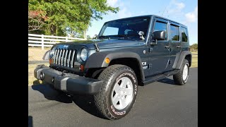 2008 Jeep Wrangler Unlimited X 4x4  3Piece Hard Top Brand New Cooper Tires Excellent Condition [upl. by Malachi]