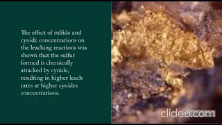 CYANIDE SULPHIDE GOLD LEACHING PROCESS GROUP F [upl. by Ahsiekit]