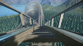 Planet Coaster Dictator Hyper Wooden Roller Coaster [upl. by Airdnaxela]