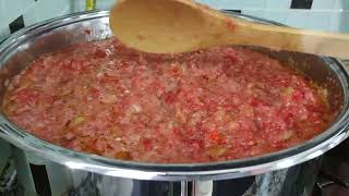 Konservelik Makarna Sosu  5 kg Domatesten  🥰🍅🍝🤩 [upl. by Arved]