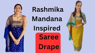 Rashmika Mandanna Inspired Coorg Saree Drape Kodagu Saree Drape [upl. by Tamaru272]