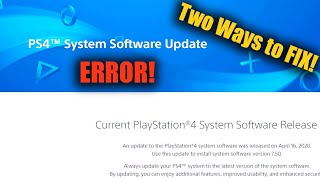 How to Fix PS4 Software Update Error FIX Two ways to fix EASYADVANCED [upl. by Rhett]