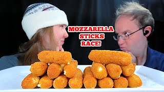 ASMR MOZZARELLA STICKS RACE MUKBANG EATING SOUNDS [upl. by Toft]