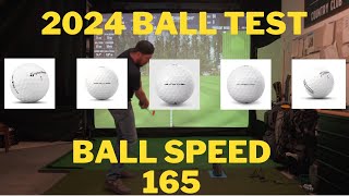 Ball Test 2024  165 mph Ball Speed  TP5X vs LEFT DASH vs PRO V1 vs AVX vs LEFT DOT [upl. by Neryt]