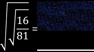 root of square root of fraction √√1681 [upl. by Oliy]