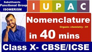 IUPAC  Nomenclature of ORGANIC Carbon amp its compound  Functional groups [upl. by Joed]