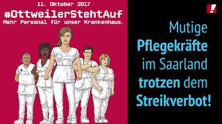 Streik im katholischen Krankenhaus Ottweiler für bessere Pflegebedingungen [upl. by Aikan]