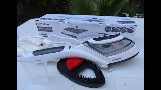 Garment Steamer SilverCrest Portable steam Iron from Lidl Ironing Steaming Review [upl. by Wendin]