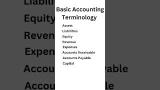 Basic Accounting Terminology accountingbasics accounting101 financialaccountingbookkeepingbasics [upl. by Angy]