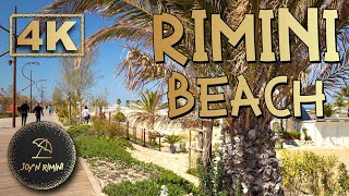 SPIAGGIA DI RIMINI IN PRIMAVERA 4K – Rimini Italy [upl. by Ynwat617]