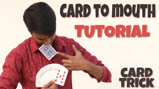 CARD to MOUTH magic trick ।।Magic Trick Revealed In Hindi By MrMagician [upl. by Ittak537]