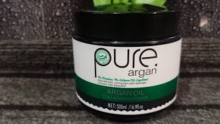 ARGAN OIL COLLAGEN HAIR MASK dry damage frizy hair honestly review [upl. by Anagnos]