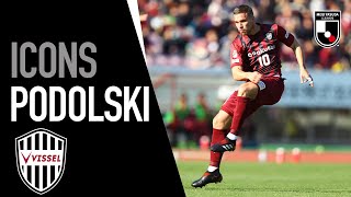 Lukas Podolski  Top 5 J1 League Goals  Icons  JLEAGUE [upl. by Arriet548]