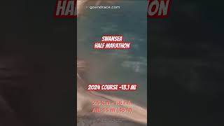 Swansea Half Marathon 2024 fly over the halfmarathon course Video of the race path [upl. by Fedirko878]