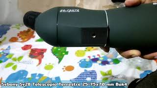 Svbony Sv28 Telescopio Terrestre 2575x70 mm  Unboxing En Español [upl. by Jansson]