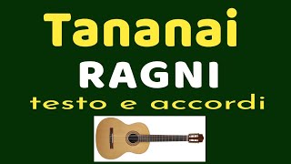 Tananai  RAGNI  accordi e testo [upl. by Noroj]