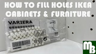 The EASIEST way cover holes Ikea Sektion Pax Cabinets Variera Plugs ikeahack ikeakitchen shorts [upl. by Mairb319]