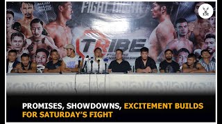 Fighters take questions at Tribe FC press conference [upl. by Mufinella474]