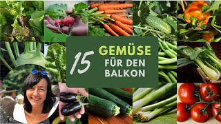 15 GEMÜSE die du auf dem BALKON pflanzen und anbauen kannst  Balkongemüse [upl. by Kipper]