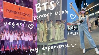 BTS concert experience 2022 PTD ON STAGE in las vegas day 1 amp 2 BTS vlog D SECTION 100s [upl. by Home187]