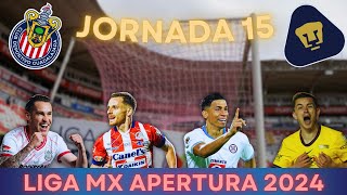 PREDICCIONES para la JORNADA 15 de la LIGA MXApertura 2024  Pronóstico del Fútbol Mexicano [upl. by Ahsym656]