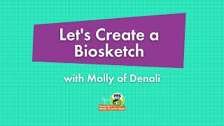 Lets Create a Biosketch  Curiosity Club [upl. by Maclean]