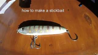 How to make a simple wooden stickbait for kingfish NZ with swim test [upl. by Thebault]