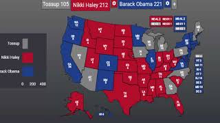 2024 Election Prediction  Nikki Haley vs Barack Obama [upl. by Sigrid524]