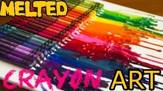 How To Make Melted Crayon Art [upl. by Ressan]