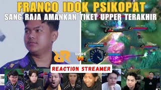 FRANCO IDOK PSIKOPAT  Reaction Streamer RRQ VS TLID GAME 3 MPL ID S14 [upl. by Erihppas]