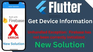 Firebase Configuration new solution  Firebase has not been correctly initialized [upl. by Luedtke]