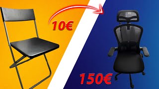 Jai trouvé la meilleure chaise ergonomique pour son prix  150€ [upl. by Yrolam]