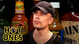 Peter Dinklage Breathes Fire While Eating Spicy Wings  Hot Ones [upl. by Steinke448]