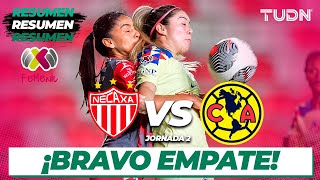 HIGHLIGHTS  Necaxa vs América  Liga Mx Femenil  CL2024 J2  TUDN [upl. by Siraj200]