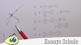 Ebenengleichung mit Gerade und Punkt aufstellen Parametergleichung  Analytische Geometrie [upl. by Lyris114]