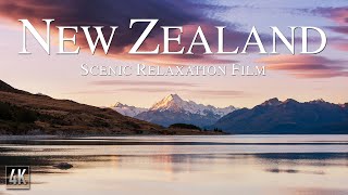 New Zealand 4K Scenic Relaxation Film  🇳🇿 New Zealand Drone Video with Calming Music [upl. by Aihseket288]