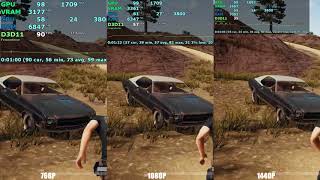 PUBG GTX 1050 Ti  768p vs 1080p vs 1440p [upl. by Stralka]