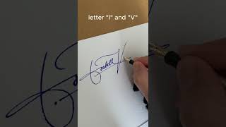 How to write the letter“I“and“Vquot calligraphy lettering calligraphy art B and Psignature M and G [upl. by Luckett128]