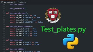 CS50 Python Solução 0503 TEST PLATES [upl. by Blaze]