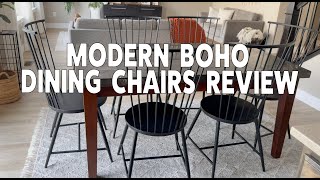 Modern Boho Dining Chair Review [upl. by Zerimar193]