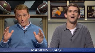 Miles Teller Rips SNL Cast With SpotOn Peyton Manning Impression [upl. by Onaicilef139]