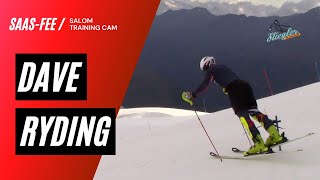 Dave Ryding Slalom Training SaasFee 8721 [upl. by Derag495]