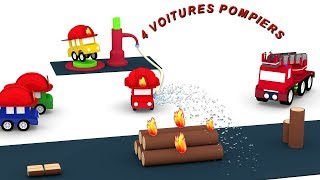 Dessin animé éducatif pour enfants de 4 voitures  Métier de pompier [upl. by Lederer]