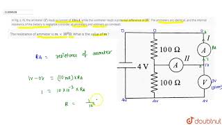 In Fig 676 the ammeter I reads a current of 10 mA while the voltmeter reads a potential di [upl. by Ecnahs536]