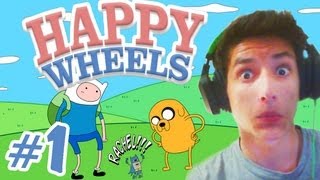 ADVENTURE TIME 1 HappyWheels [upl. by Llechtim]