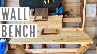 Making a WallMounted Workbench During Covid [upl. by Ydnagrub]