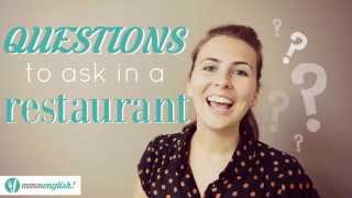 mmmEnglish 05  Questions to Ask in a Restaurant [upl. by Procora]